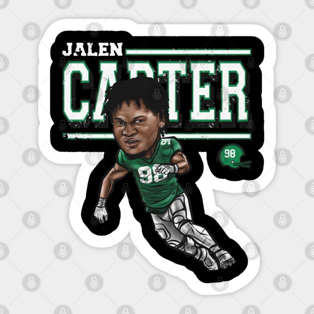 Jalen Carter Philadelphia Cartoon Sticker by danlintonpro